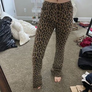 Cheetah print jeans